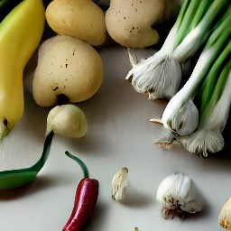 after peeling and chopping the onion and garlic, slicing the green onions, and cubing the potatoes, the jalapeno peppers chopped.