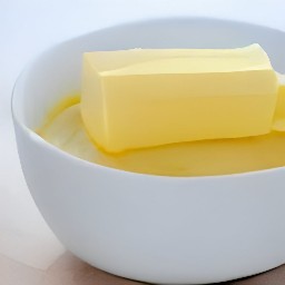 a bowl of melted butter.