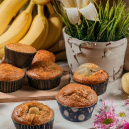 

Banana muffins are a delicious and healthy snack that are free from nuts, lactose, and made with canola oil, granulated sugar, eggs, bananas and matzo.