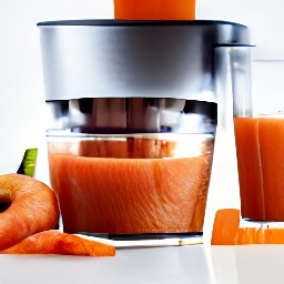 the juicer will output a carrot and apple juice.