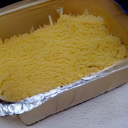 a dish of cheese and margarine that has been baked for 60 minutes.