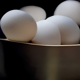 hard-boiled eggs that are rinsed with water.
