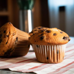 

A delicious and nutritious snack, these chocolate chip muffins are made with all purpose flour, granulated sugar, eggs, whole milk and canola oil. They are nuts-free and soy-free making them ideal for kids!