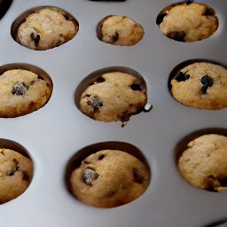 the muffins are done when they are golden brown and a toothpick inserted into the center comes out clean.