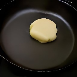 the butter will melt in the skillet.