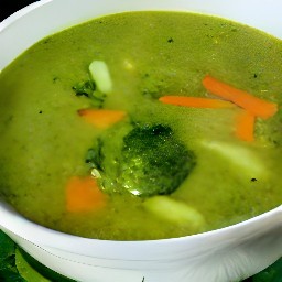 the soup will have pesto in it.
