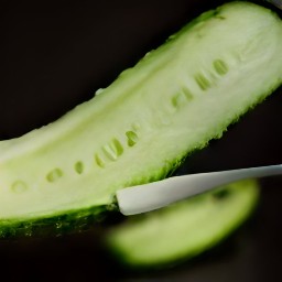 the cucumber seeds have been removed.