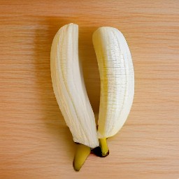 the bananas peeled.