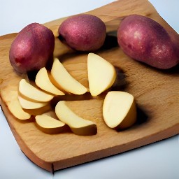 red potato wedges cut into rosemary.