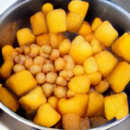 a pot of curry with sunflower oil, onions, garlic, turmeric, curry powder, cumin, cayenne pepper, cinnamon and ground nutmeg.