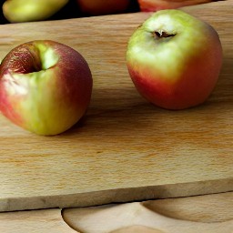 the apple cutter will cut the apples into pieces.