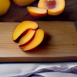 the peaches are sliced.