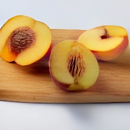 the peaches have been pitted.