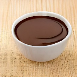 a bowl of melted chocolate chips.