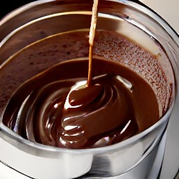 a chocolate soy milk topping.