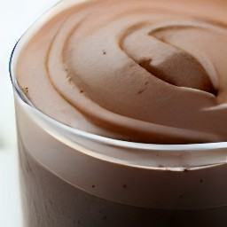 a mousse that is chilled in the fridge for 60 minutes.