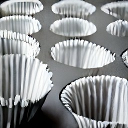 there are 12 cupcake liners in the muffin pan.