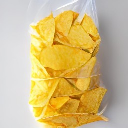 a bag of crushed tortilla chips.