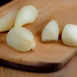 peeled garlic.