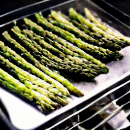 a baking sheet with 8 roasted minutes in the hot oven.