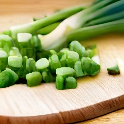chopped green onions.