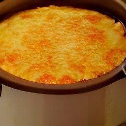 the casserole baked in the oven for 50 minutes.