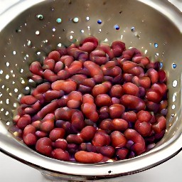 kidney beans that have been rinsed.