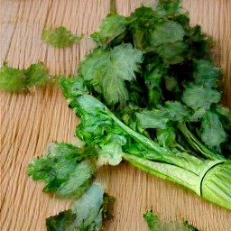 chopped cilantro and sliced lemon wedges.