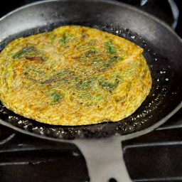a grilled omelet produced.
