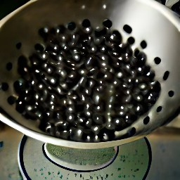 the black beans are drained.
