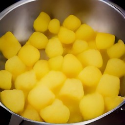 a curry with potato cubes.