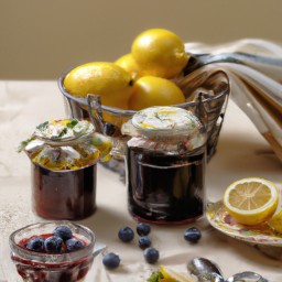 

This vegan, gluten-free, eggs-, nuts-, soy- and lactose-free blueberry lemon jam is a deliciously fruity spread made from fresh blueberries and granulated sugar.