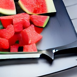 a peeled and cut watermelon.