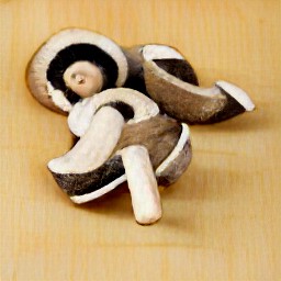 a sliced portabello mushroom.