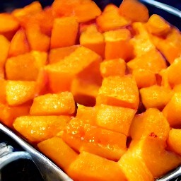 the roasting pan in the oven for 15 minutes. then, the heat turned off and the pan removed from the oven.