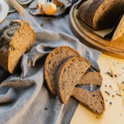 

Rye bread is a delicious and highly nutritious choice as it is nuts-free, soy-free, lactose-free and made from beer, bread flour and rye flour.