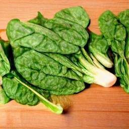 chopped lettuce and spinach.