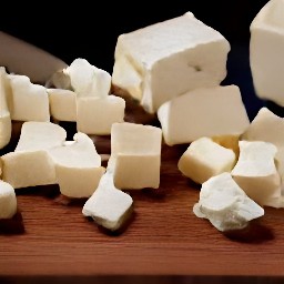 after peeling and chopping the garlic, trim the portabello mushrooms. then, chop the green chili peppers, shallots, and feta cheese.