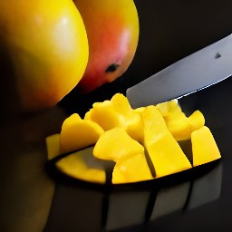chop red chili peppers and cilantro, peel mangos and red onions, then chop them.
