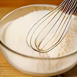a bowl of flour mixture.