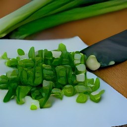 chopped green onions.
