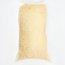 the breadcrumbs are transferred to a sealed plastic bag.