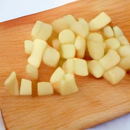 chopped peeled parsnips.