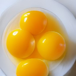cracked eggs in a bowl.