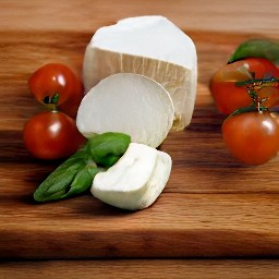 finely chopped basil, cut goat cheese into chunks, and cut cherry tomatoes in half.