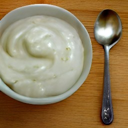 a dressing made from sour cream, mayonnaise, vinegar, yellow mustard, fresh dill, granulated sugar, horseradish, a dash of salt and black pepper.