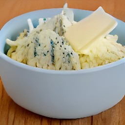 a bowl of cheesy butter.