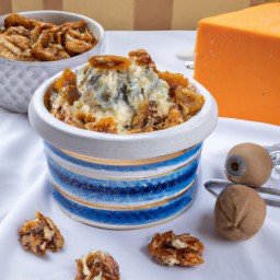 

This delicious snack is a perfect combination of vegetarian blue cheese, butter, walnuts and dried apricots. It's gluten-free, eggs-free and soy-free too!