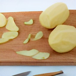 peeled red potatoes.