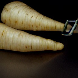 peeled parsnips.